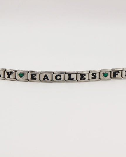 GO BIRDS  Italian Charm Bracelet -Game Day & Special Gift for Eagles Fans