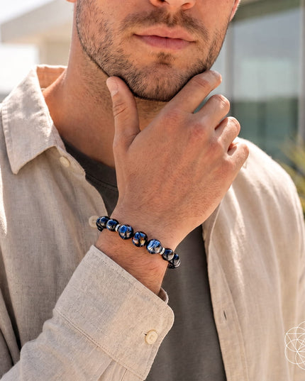 Shattered, Then Whole: Ultra-Rare Namibian Pietersite Bracelet