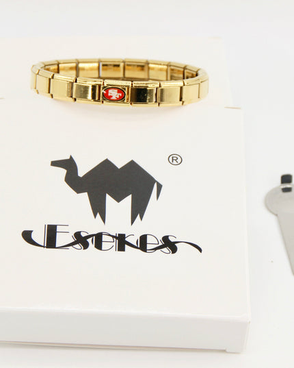Football Team Logo Italian Charm Bracelet – Custom Gifts for Fans