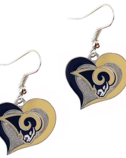 Football Team Logo Heart Earrings –  Game Day Accessories & Gift for Sports Fan