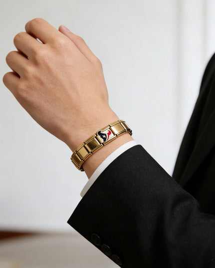 Football Team Logo Italian Charm Bracelet – Custom Gifts for Fans