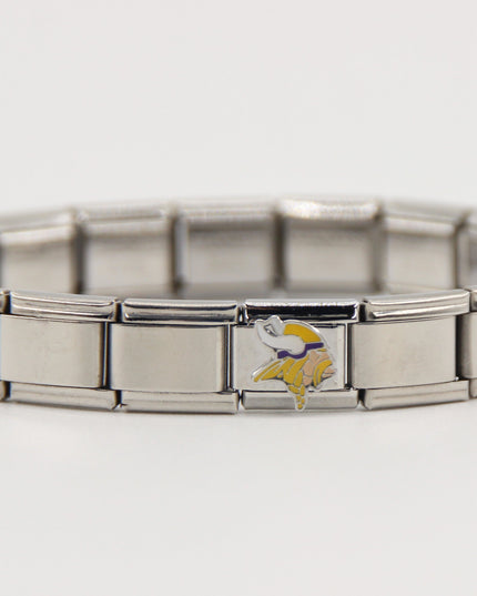 Football Team Logo Italian Charm Bracelet – Custom Gifts for Fans