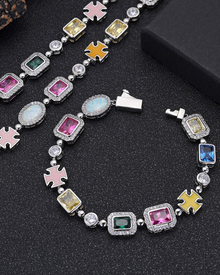 Rainbow Gemstone Necklace