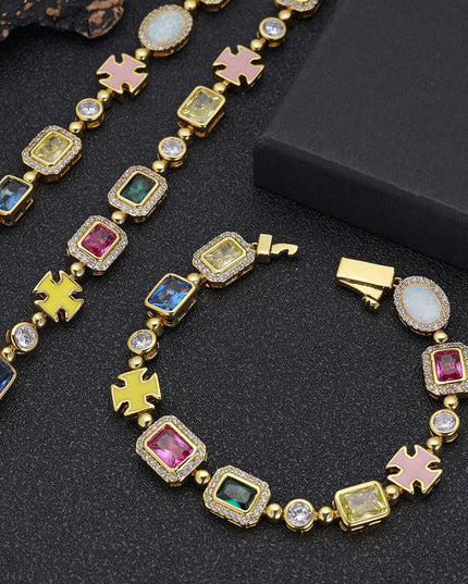 Rainbow Gemstone Necklace