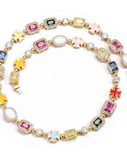 Rainbow Gemstone Necklace