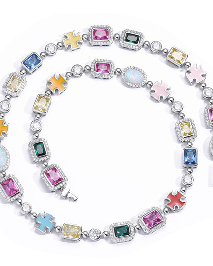 Rainbow Gemstone Necklace