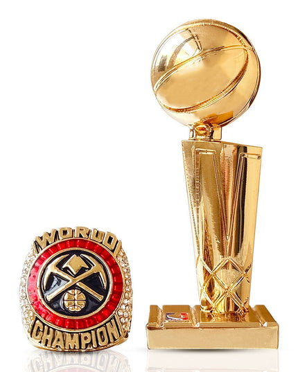 2023 Denver Nuggets Championship Ring & Trophy  – Collectible MVP Basketball Memorabilia