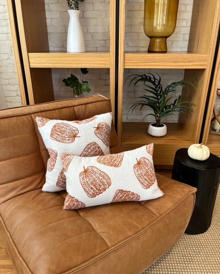 White Pumpkin Pillow Cover