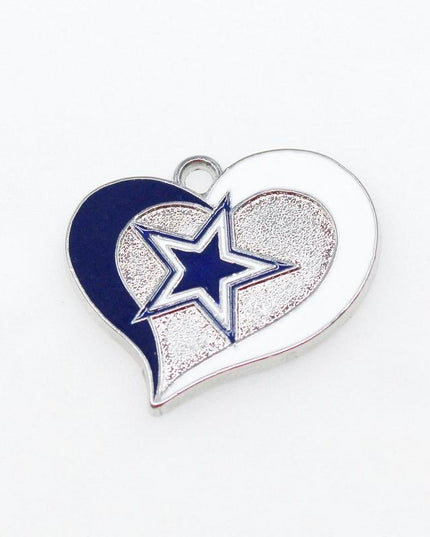 Football Team Logo Heart Earrings –  Game Day Accessories & Gift for Sports Fan