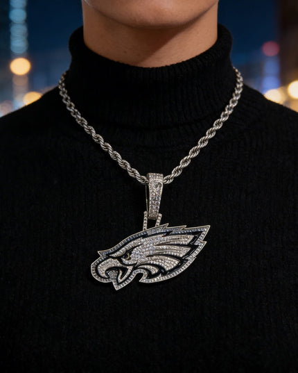 Philadelphia Eagles Zircon Pendant Necklace – Perfect Fan Gift for Game Day & Holidays