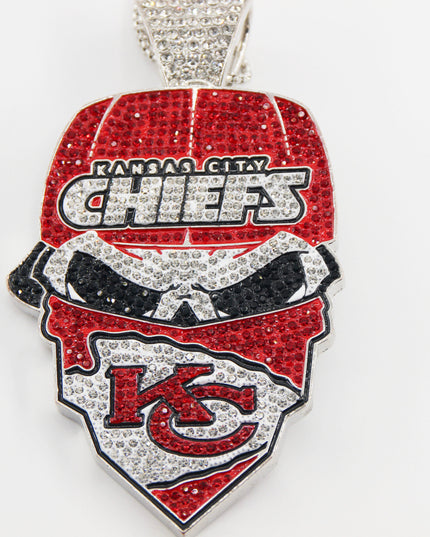 Newest Sports Team Logo Bandit Skull  Pendant Necklace – Iced Out Hip Hop Jewelry for True Fans