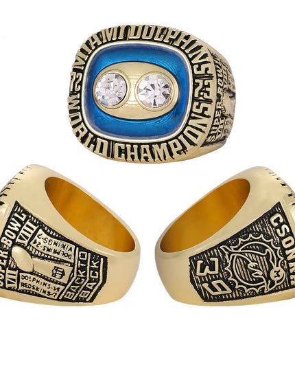 1973 & 1974 Miami Back-to-Back Championship Ring & Trophy Set – Replica Ring Set for Collectors & Fans