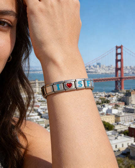 San Francisco 49ers Italian Charm Bracelet – Sports Fan Gift for Holiday, Birthday & Game Day