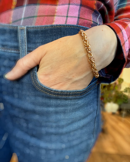 Byzantine Chainmaille Bracelet in 14K Gold Fill