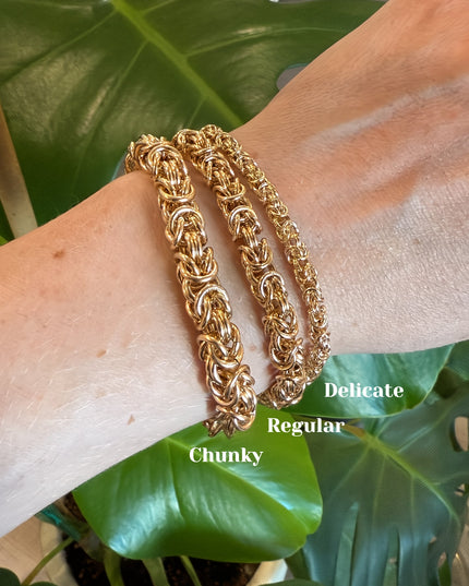 Delicate Byzantine Chainmaille Bracelet in 14K Gold Fill