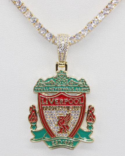 Liverpool Football Club Necklace – LFC Crest Pendant Jewelry Gift for Fans