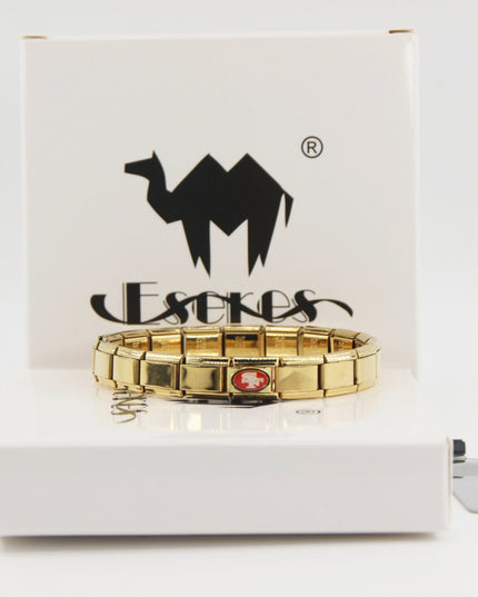 Football Team Logo Italian Charm Bracelet – Custom Gifts for Fans