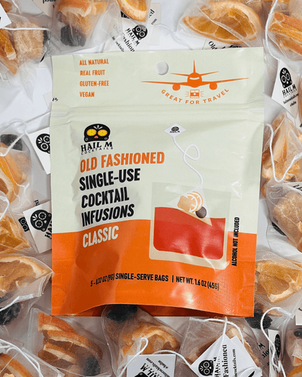 Old Fashioned Infusion Kit – Travel Cocktail Tea Bags - Classic