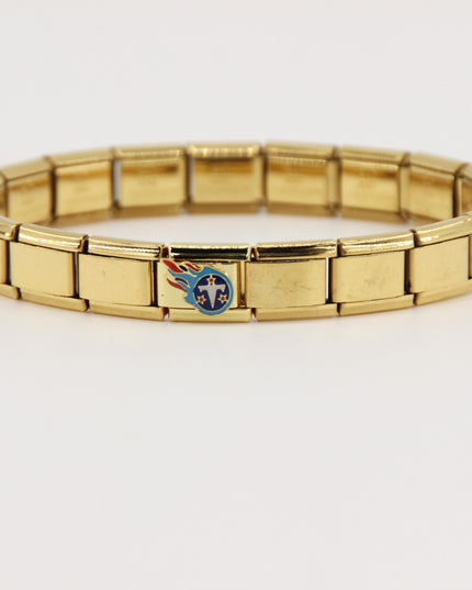 Football Team Logo Italian Charm Bracelet – Custom Gifts for Fans