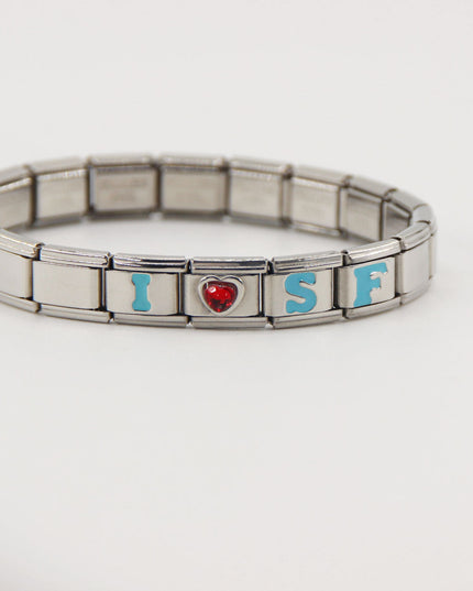 San Francisco 49ers Italian Charm Bracelet – Sports Fan Gift for Holiday, Birthday & Game Day