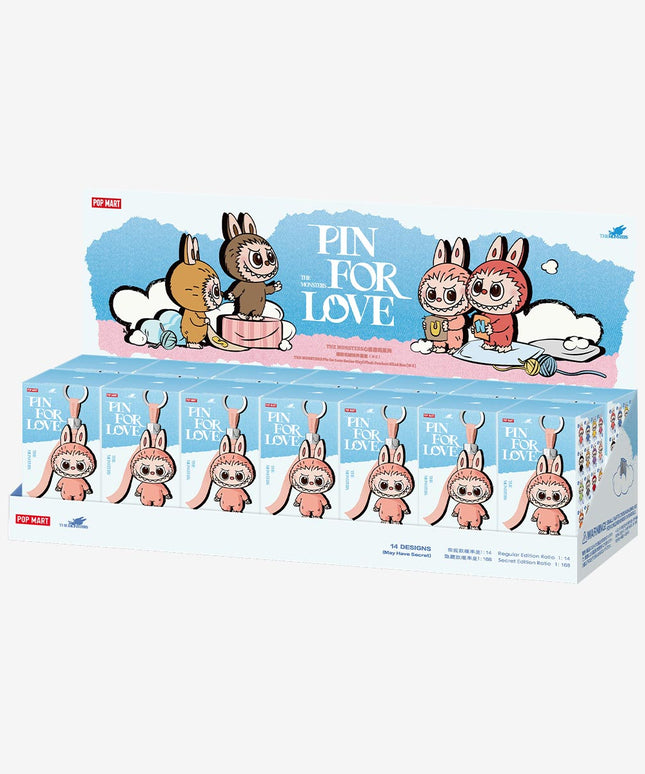 Pop Mart Labubu Pin for Love Series Blind Box (N-Z) Blue