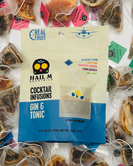 Gin & Tonic Infusion Kit – Sugar Free - Travel Cocktail Tea Bags