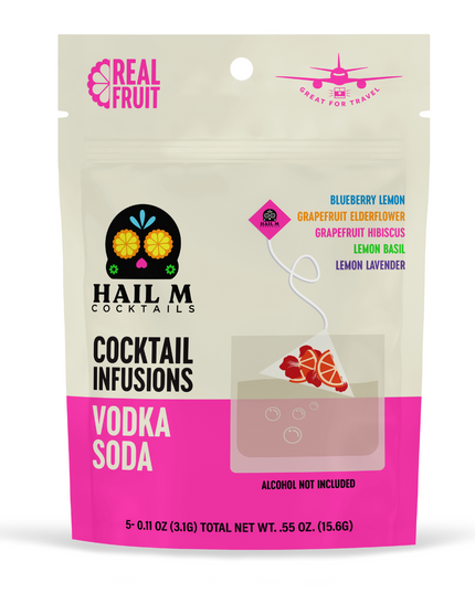 Vodka Soda Infusion Kit – Sugar Free - Travel Cocktail Tea Bags