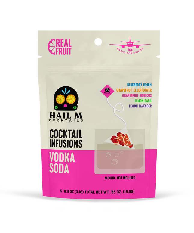 Vodka Soda Infusion Kit – Sugar Free - Travel Cocktail Tea Bags