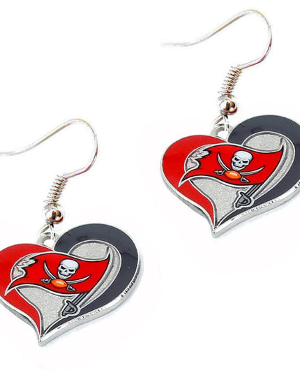 Football Team Logo Heart Earrings –  Game Day Accessories & Gift for Sports Fan