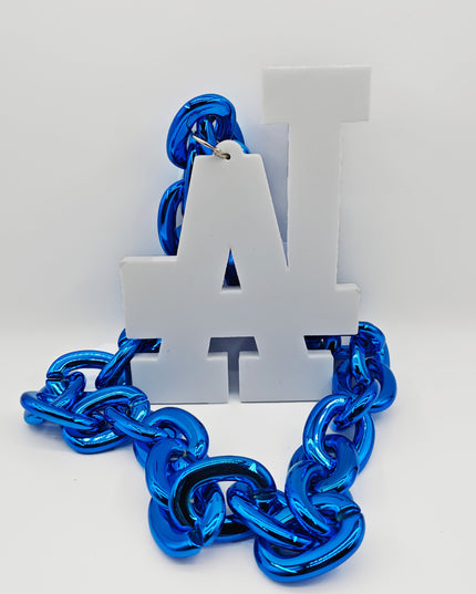Los Angeles Dodgers 3D Foam Logo Necklace – 30 Inches Game Day Gift for Fans