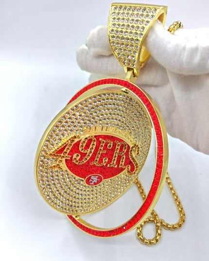 Rotating Sports Team Logo Pendant Necklace –  Perfect Gifts for True Fans