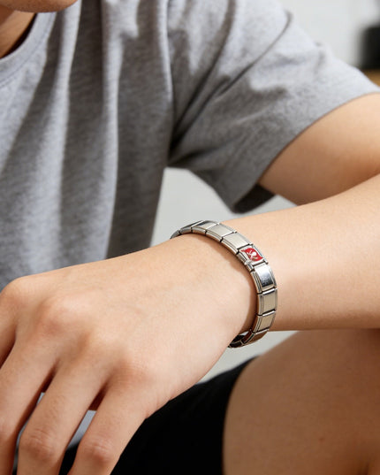 Football Team Logo Italian Charm Bracelet – Custom Gifts for Fans