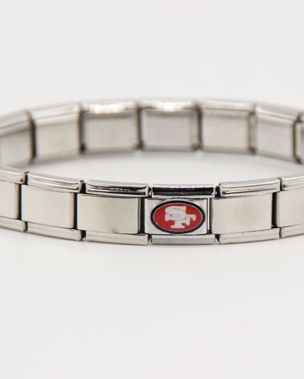 Football Team Logo Italian Charm Bracelet – Custom Gifts for Fans
