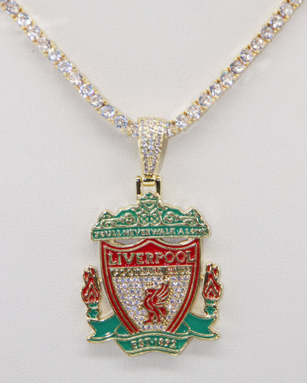 Liverpool Football Club Necklace – LFC Crest Pendant Jewelry Gift for Fans