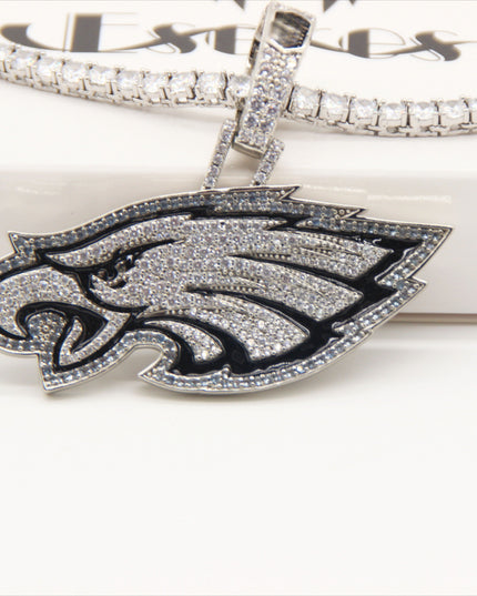 Philadelphia Eagles Zircon Pendant Necklace – Perfect Fan Gift for Game Day & Holidays