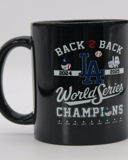 Los Angeles Dodgers Back-to-Back Champions Mug – World Series Ceramic Coffee Cup, Fan Collectible Gift