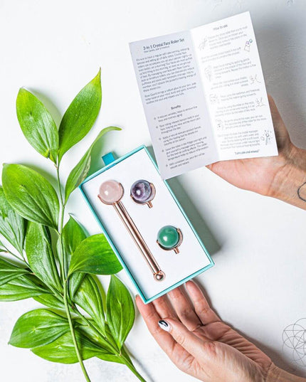 3-in-1 Crystal Face Roller Set