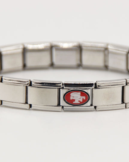 Football Team Logo Italian Charm Bracelet – Custom Gifts for Fans