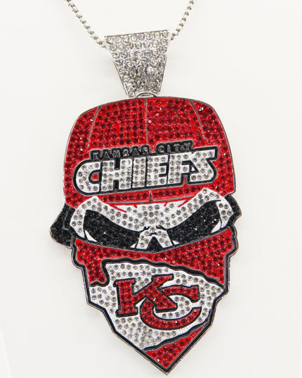 Newest Sports Team Logo Bandit Skull  Pendant Necklace – Iced Out Hip Hop Jewelry for True Fans
