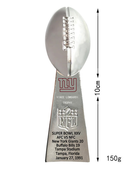 New York Giants Super Bowl Championship Ring & Trophy Set– 1986, 1991, 2008 & 2012