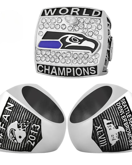 Seattle Seahawks Championship Ring Set – 4PCS Collector Celebration Gift for True Seahawks Fans