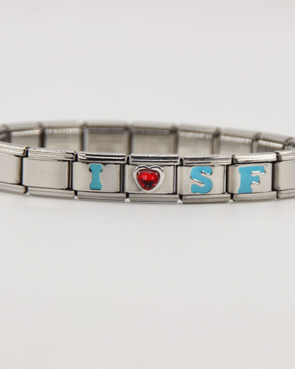 San Francisco 49ers Italian Charm Bracelet – Sports Fan Gift for Holiday, Birthday & Game Day