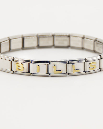 Buffalo Bills Italian Charm Bracelet – Perfect Fan Gift for Birthday, Christmas, Valentine’s Day & Game Day