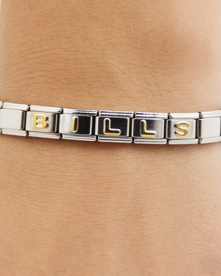 Buffalo Bills Italian Charm Bracelet – Perfect Fan Gift for Birthday, Christmas, Valentine’s Day & Game Day