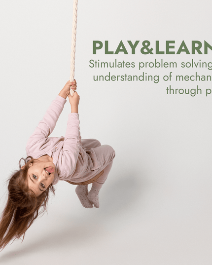 3in1 Swing & Climbing Set: Rope Ladder, Gym Rings & Disc Swing