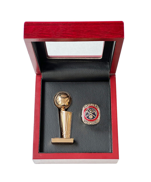 2023 Denver Nuggets Championship Ring & Trophy  – Collectible MVP Basketball Memorabilia