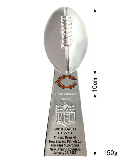 1985 Chicago Bears Championship Ring & Trophy Set– Gold or Silver Replica