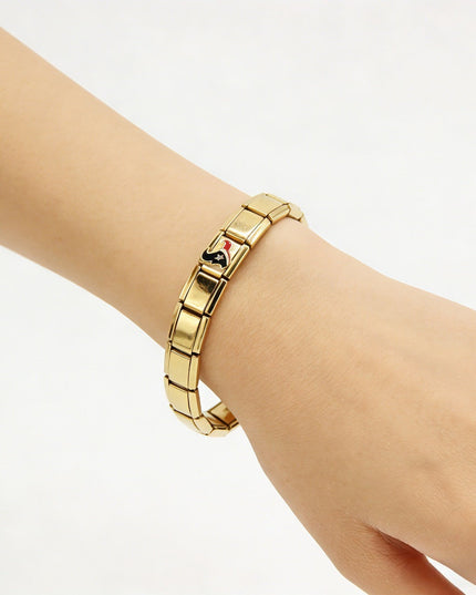 Football Team Logo Italian Charm Bracelet – Custom Gifts for Fans