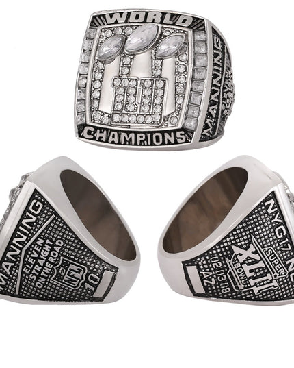 New York Giants Super Bowl Championship Ring & Trophy Set– 1986, 1991, 2008 & 2012