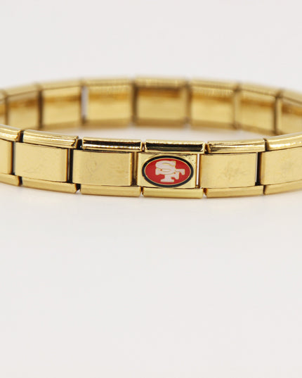 Football Team Logo Italian Charm Bracelet – Custom Gifts for Fans